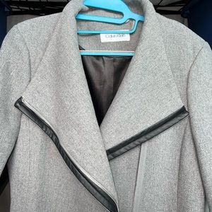 Calvin Klein Long Dress Coat Grey